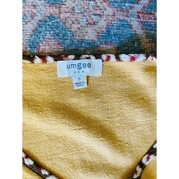Umgee Women's Blouse Yellow Size Small - Picture 7 of 10